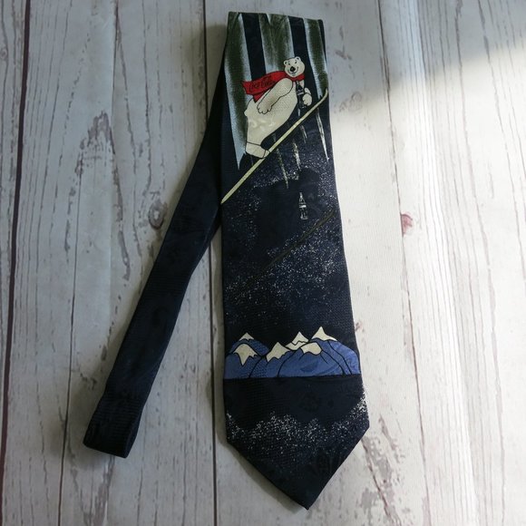 Coca Cola 1993 Vintage 100% Silk Neck Tie - Picture 3 of 7